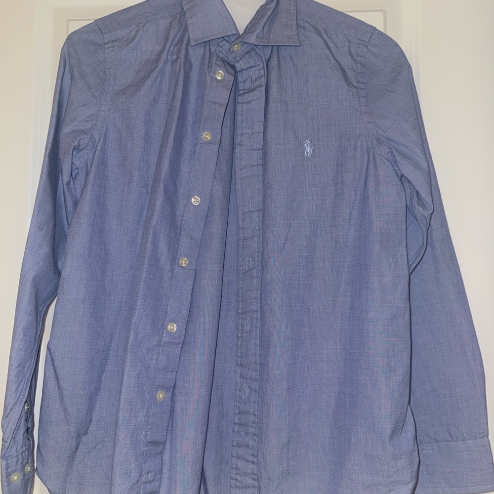 Ralph Lauren Classic Blue Button-Down Shirt boys
